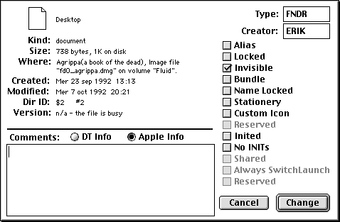 Desktop info file
