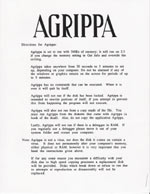 Instructions for Agrippa diskette