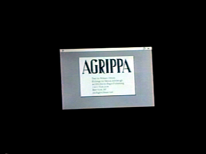 Credit and copyright notice at beginning of bootleg video from the Americas Society event on Dec. 9, 1992