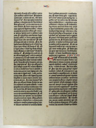 Leaf from Gutenberg Bible